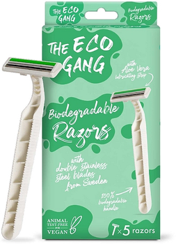 Біорозкладна еко бритва для гоління, 5шт - The Eco Gang 5шт (1377554-25047876)
