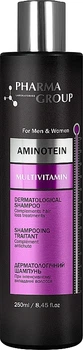 Шампунь при інтенсивному випаданні волосся - Pharma Group Laboratories Aminotein + Multivitamin Shampoo 250ml (1159063-31398005)