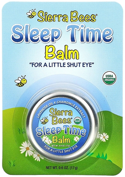 Органічний бальзам для спокійного сну "Лаванда та ромашка" - Sierra Bees Sleep Time Balm Lavender & Chamomile 17g.