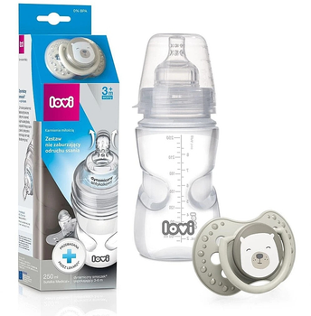 Набір "Захист рефлексу смоктання Buddy Bear", 250 мл - Lovi 250ml (1297128-31398195)