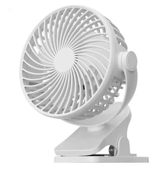 Портативний настільний поворотний USB вентилятор Multifunctional Clamp Fan F4078 на прищіпці Білий