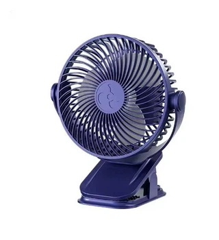 Портативний настільний поворотний USB вентилятор Multifunctional Clamp Fan F4078 на прищіпці Синій