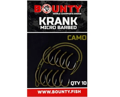 Гачки BOUNTY Krank Micro-Barbed CAMO 12 розмір (з борідкою) корпові,BHMBC12