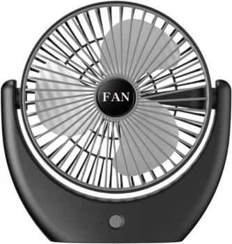 Портативний акумуляторний вентилятор Desktop Fan F05 з ручним регулюванням кута нахилу Чорний