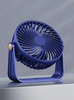 Портативний акумуляторний настільний міні вентилятор Wall Mounted Circulating Fan AP 4081 з регулюванням нахилу Синій