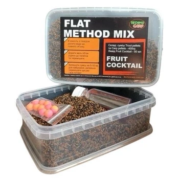 Пеллетс Flat Method Mix Fruit Cocktail 400g + Liquid арт 80738