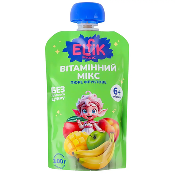 Пюре фруктовое Elfik Magic Витаминный микс дой-пак 100 г