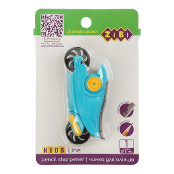 Точилка з контейнером ZB.5527-1 MOTORCYCLE 1 отвір, пластик. корпус блістер KIDS Line (48) (ZiBi)