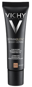 Podkład matujący Vichy Dermablend 3D Correction 55 Bronze w tubce 30 ml (3337871332334)