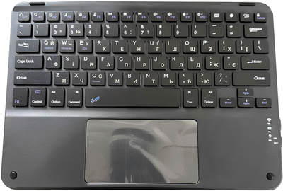 Клавиатура беспроводная BeCover with TouchPad (265х185 мм) Bluetooth English/Ukrainian Black (BC_713401)