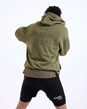 Худі BOXRAW Sparring Club Oversized S Оливкове