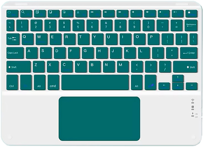 Клавиатура беспроводная BeCover with TouchPad (245х180 мм) Bluetooth English/Ukrainian Dark Green (BC_713404)