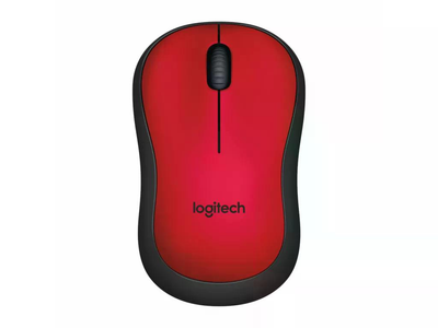 Беспроводная мышь Logitech M220 червона – эргономичный дизайн и тихий клик для комфортной работы.