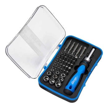 Отвертка реверсивная с битами 45шт Molder CrV с магнитным захватом PH PZ SL Torx Hex PL (MT32345)
