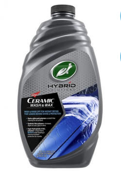 Керамический автошампунь Turtle Wax Hybrid Solutions Ceramic Wash & Wax 1420 мл – шампунь с воском и SiO2, гидрофобная защита