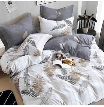 Комплект постільної білизни Sweet-Dream Пелея 200 х 215 см євро сірий