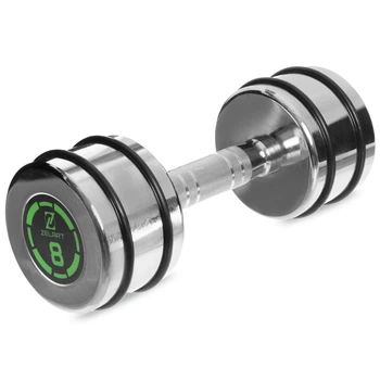 Гантель цельная стальная хромированная 1штука Zelart FI-2622-8