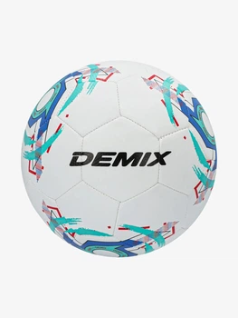 Мяч футбольный Demix DF500 Light (size 5) Белый с голубым