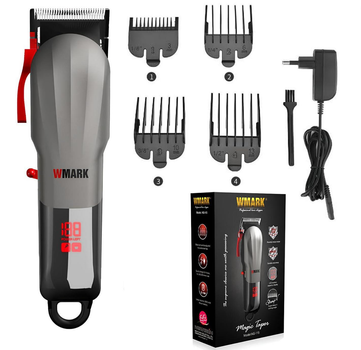 Профессиональная беспроводная машинка для стрижки волос WMARK NG-115 с насадками 3-13 мм Чёрная