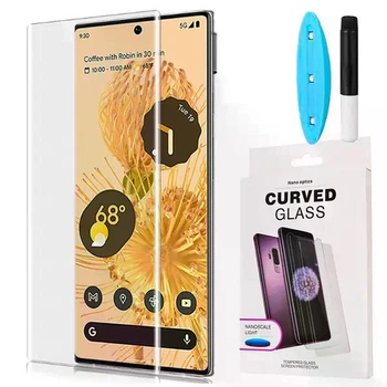 Изогнутое защитное стекло UV GLASS для Google Pixel 6 Pro прозрачное без рамок