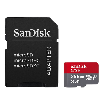 Карта пам'яті microSDXC (UHS-1) SanDisk Ultra 256Gb class 10 A1 (150MB/s) (adapter SD) (SDSQUAC-256G-GN6MA)
