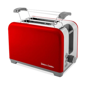Тостер Vintage Cuisine у ретро стилі 930W Червоний
