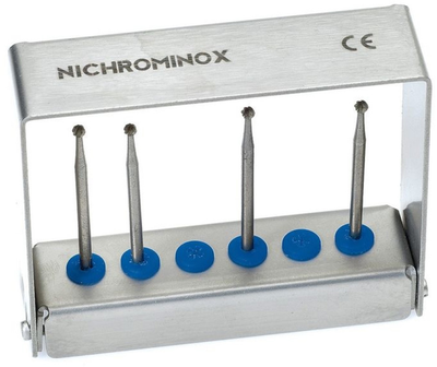 Підставка для стоматологічних борів Nichrominox на 6 інструментів висота 6 см зелена 206003.4 (2000988943724)