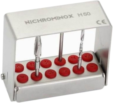 Підставка для стоматологічних борів Nichrominox на 12 інструментів синя 206010.2 (2000988943748)