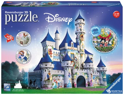 Пазл 3D Ravensburger Диснеївський Замок 216 елементів (12587) (4005556125876)
