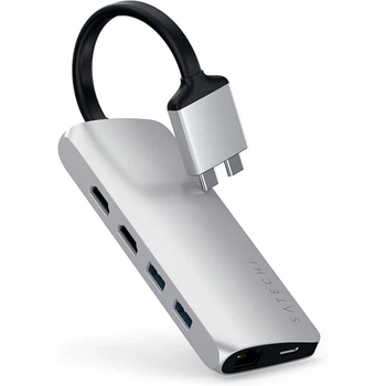 USB-хаб Satechi ST-TCDMMAS Dual Multimedia Adapter Silver (R3600)