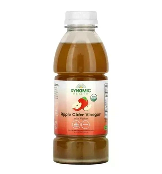 Органический яблочный уксус с маткой, Dynamic Health Laboratories, 473 мл