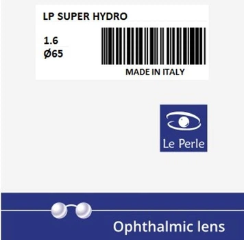 Линза для очков Le Perle 1.6 SUPER HYDRO Ø70 S-10