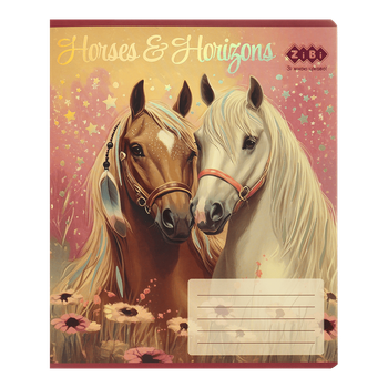Зошит ZiBi 24 аркуші клітинка Horses 4 (ZB25.1770K)