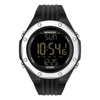 Часы наручные Sanda 6093 Black-Silver