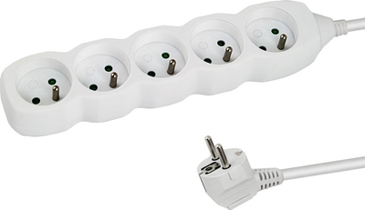 Мережевий фільтр Esperanza 5 розетки 1.5 м White (ELK207W)