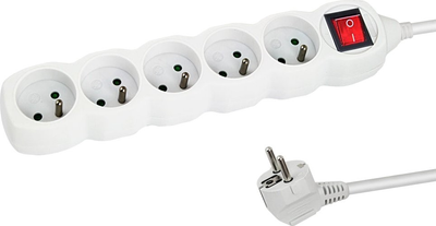 Мережевий фільтр Esperanza 5 розетки 3 м White (ELK215W)