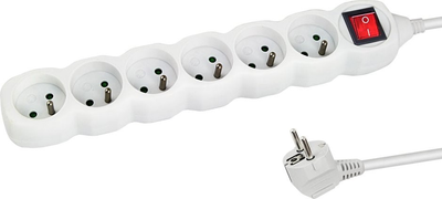 Мережевий фільтр Esperanza 6 розетки 1.5 м White (ELK217W)
