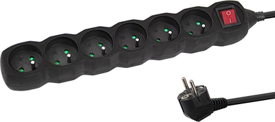 Мережевий фільтр Esperanza 6 розетки 5 м Black (ELK219K)