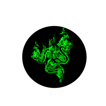 Килимок тканинний RAZER 17 круглий розмір 220x220 з прошивкою товщина 3мм чорно-зелений Пакет
