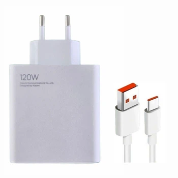 Комплект зарядний пристрій Xiaomi 120W з Турбо кабелем 6А Type-C