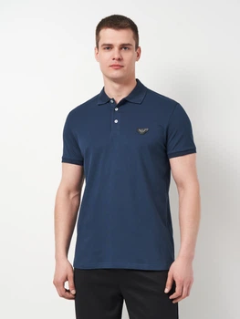 Поло длинное мужское Emporio Armani 11529 L Синее (smt2000000035536)