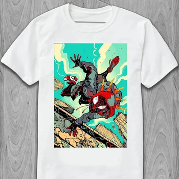 Футболка чоловіча Spiderman (обої від Майлза Моралеса) PG02382 goodreclama XS Білий