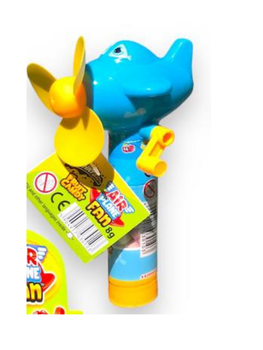Драже с игрушкой JOHNY BEE AIR PLANE FAN Игрушечный самолет с вентилятором синий 8 г