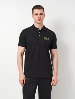 Поло длинное мужское Emporio Armani 11536 2XL Черное (smt2000000035901)