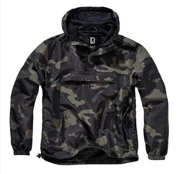 Тактичний анорак BRANDIT Summer Windbreaker Darkcamo, літній анорак водонепроникний XL