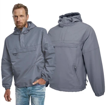 Тактичний анорак BRANDIT Summer Windbreaker Anthracite, літній анорак водонепроникний XL