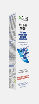 Kompleks witamin Arkopharma Vitamin C and D3 1000mg 20 Tablets (3578830124557)