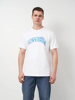 Футболка хлопковая длинная мужская Converse Mind Gardening Tee Lakeside Blue 10027344-102 M White (194435385341)