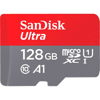Карта памяти SanDisk 128 GB microSDXC UHS-I Ultra A1 + SD adapter (SDSQUAB-128G-GN6MN)