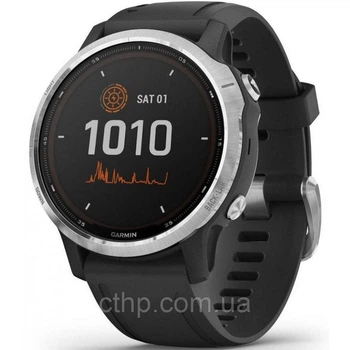 Смарт-часы Garmin Fenix 6S Solar Silver with black band (010-02409-00)